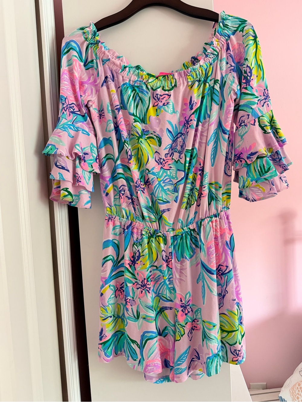 Lilly Pulitzer Calla Romper Mermaid in the Shade S